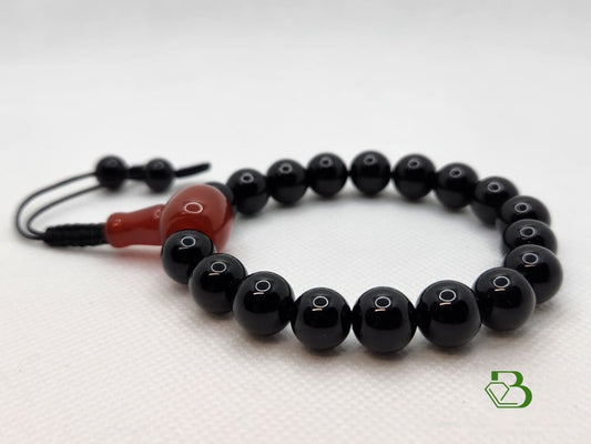 Black and Red Agate Mala Bracelet - Breathe Jewellery and Holistic's