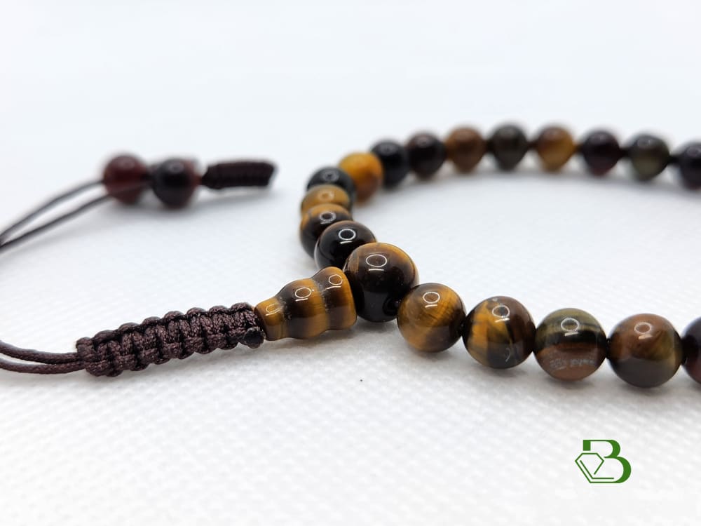 Colourful Tiger Eye Gemstone Mala Bracelet - Breathe Jewellery and Holistic's