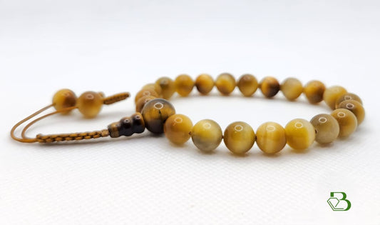 Gold Tiger Eye Gemstone Mala Bracelet - Breathe Jewellery and Holistic's
