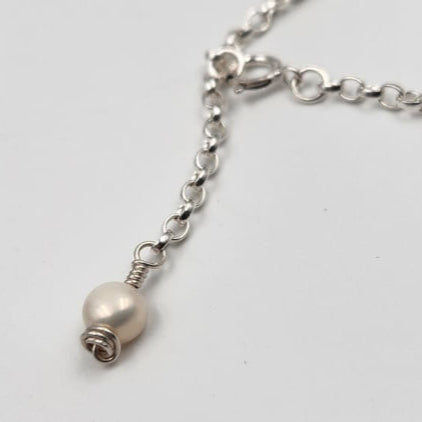 Handmade Sterling Silver Cream Freshwater Pearl Bracelet Silver Bracelet