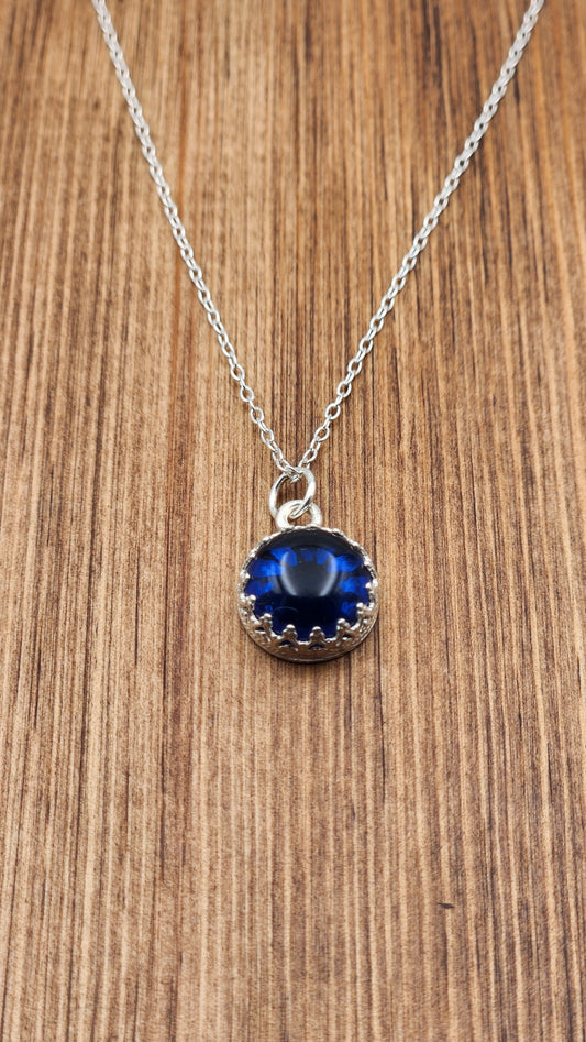 Sterling Silver 'Blue Amber' Pendant