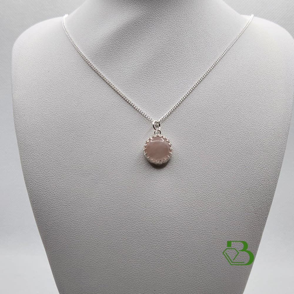 Sterling Silver Rose Quartz Pendant - Breathe Jewellery and Holistic's