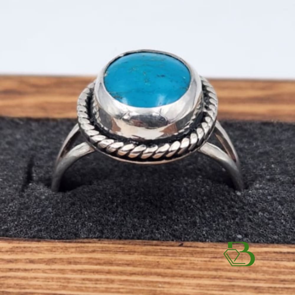 Handmade Sterling Silver 'Sleeping Beauty' Rope design ring