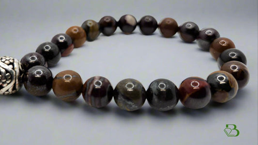 Tiger Iron Gemstone Mala Bracelet - Breathe Jewellery and Holistic's