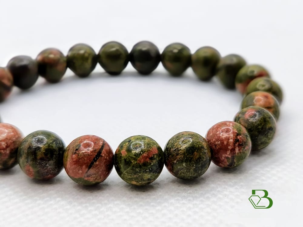 Unakite Gemstone Mala Bracelet - Breathe Jewellery and Holistic's