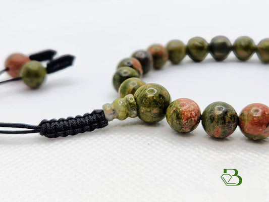 Unakite Gemstone Mala Bracelet - Breathe Jewellery and Holistic's