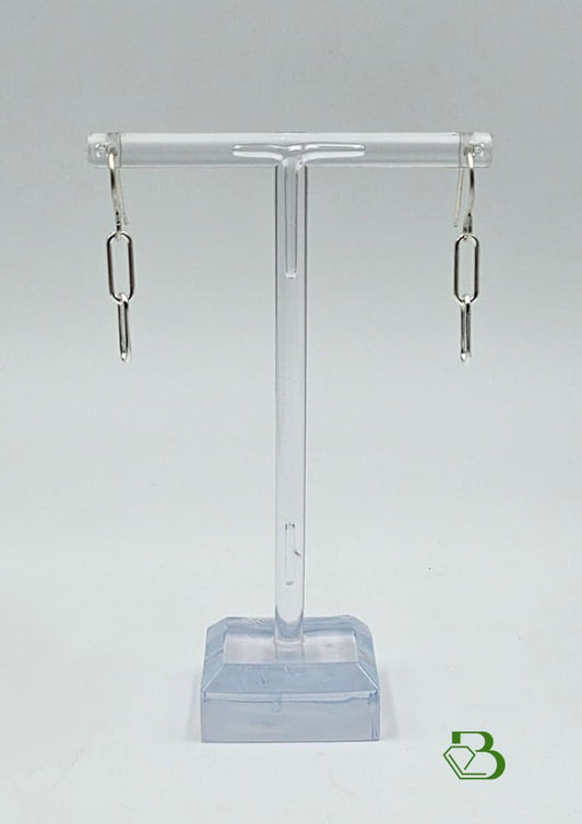 Sterling Silver paperclip earrings far