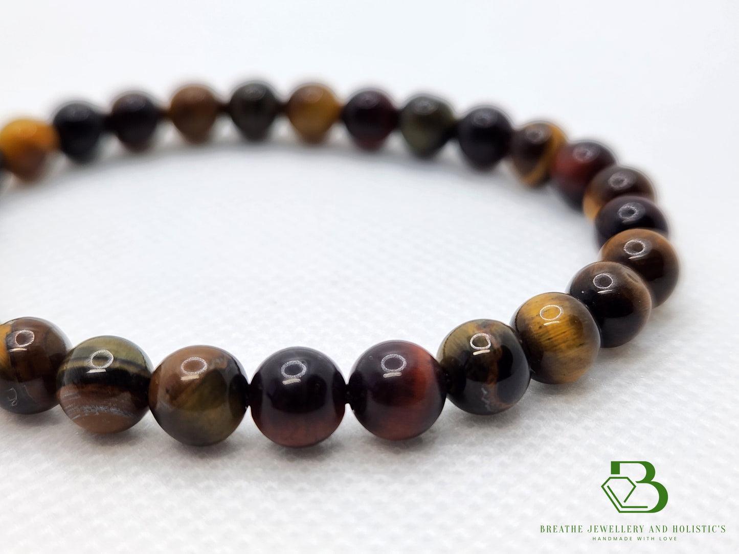 Colourful Tiger Eye Gemstone Mala Bracelet