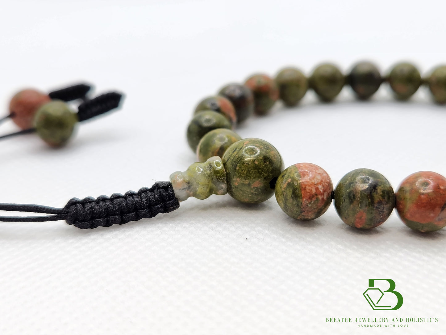 Unakite Gemstone Mala Bracelet