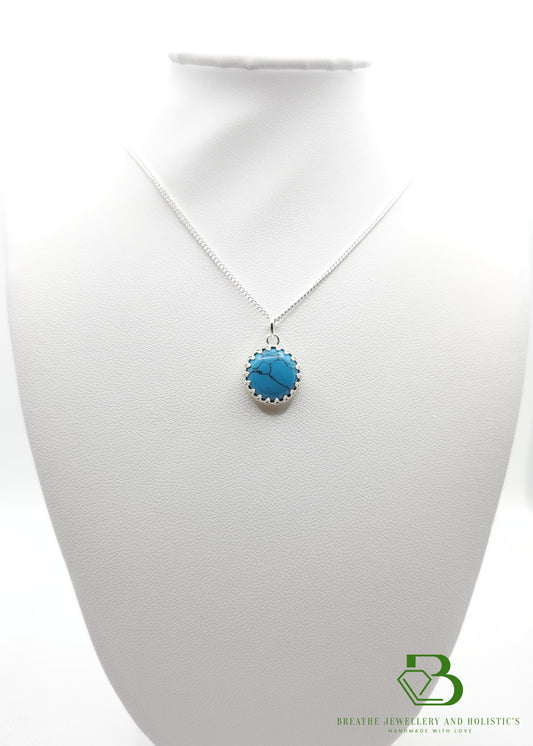 Sterling Silver Turquoise Gemstone Pendant