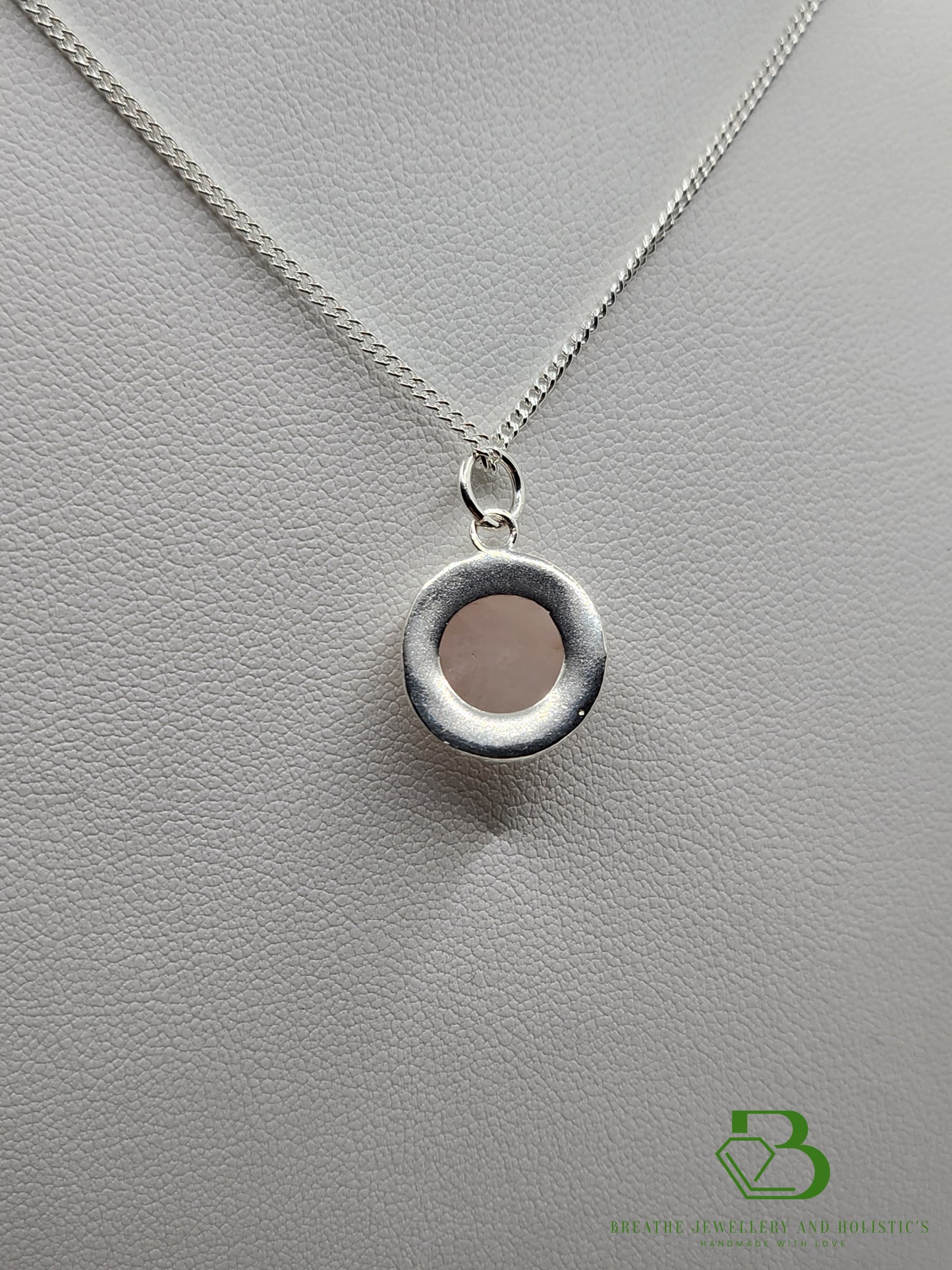 Sterling Silver Rose Quartz Pendant