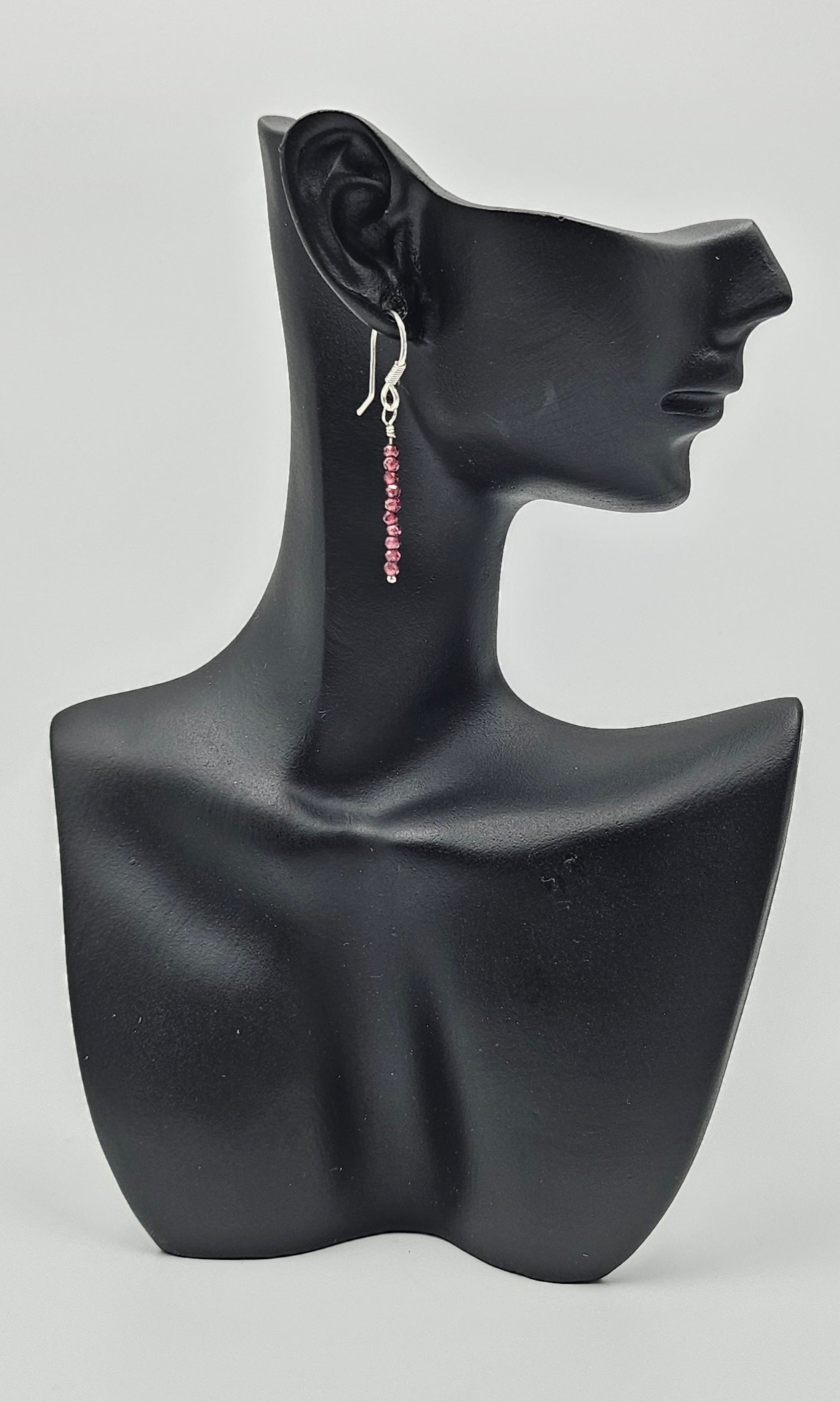 Garnet Sterling Silver Earrings