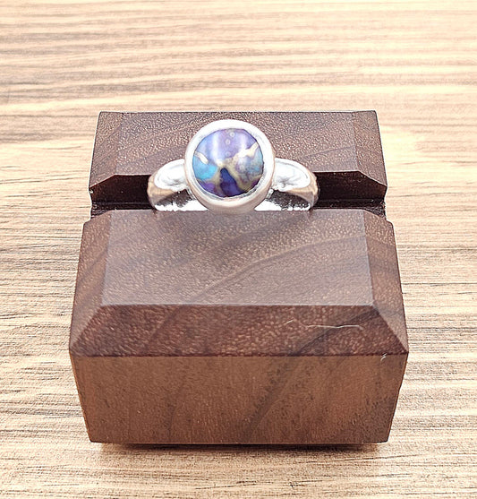 Handmade Sterling Silver Purple mojave turquoise ring 