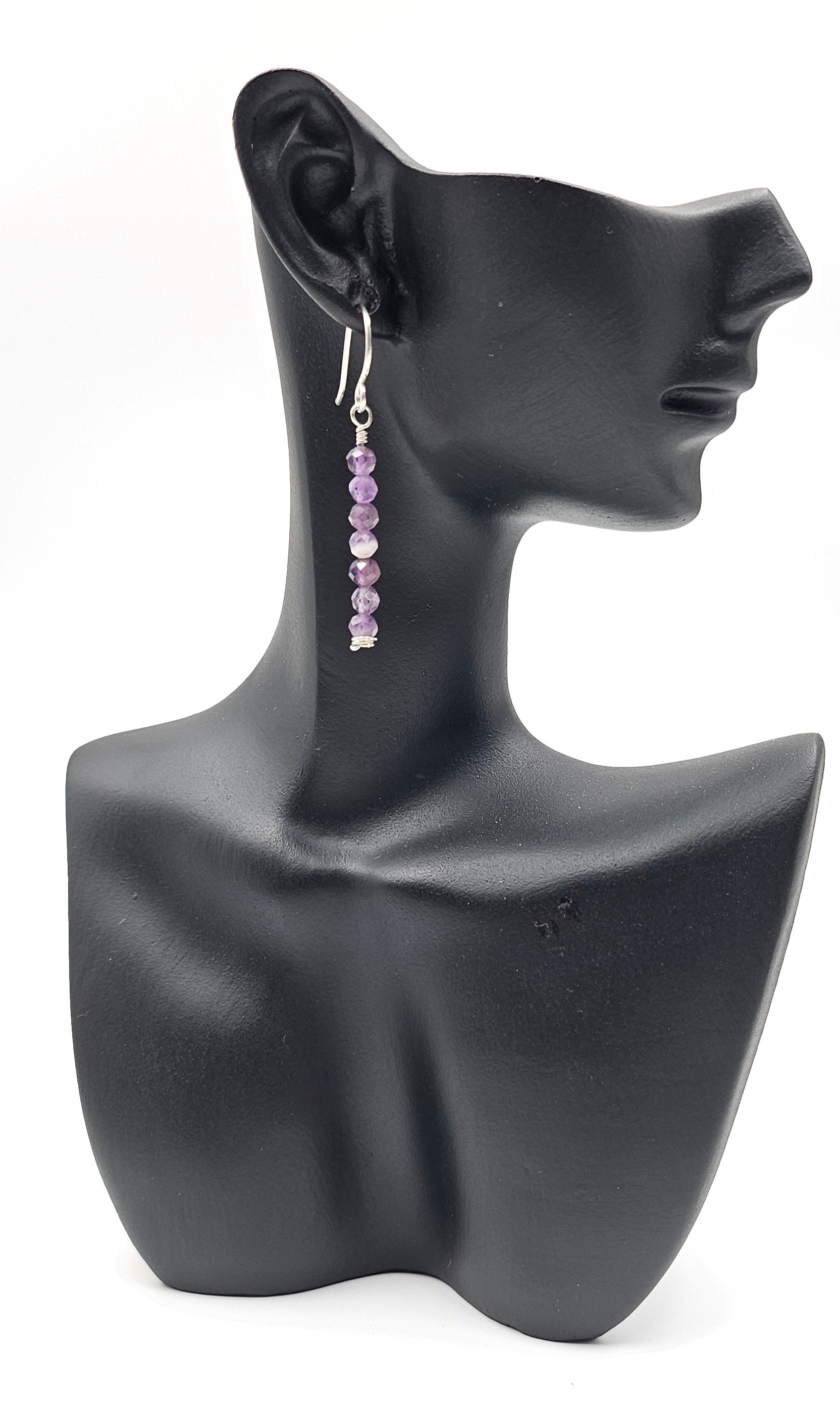 Handmade Sterling Sterling Amethyst Earrings