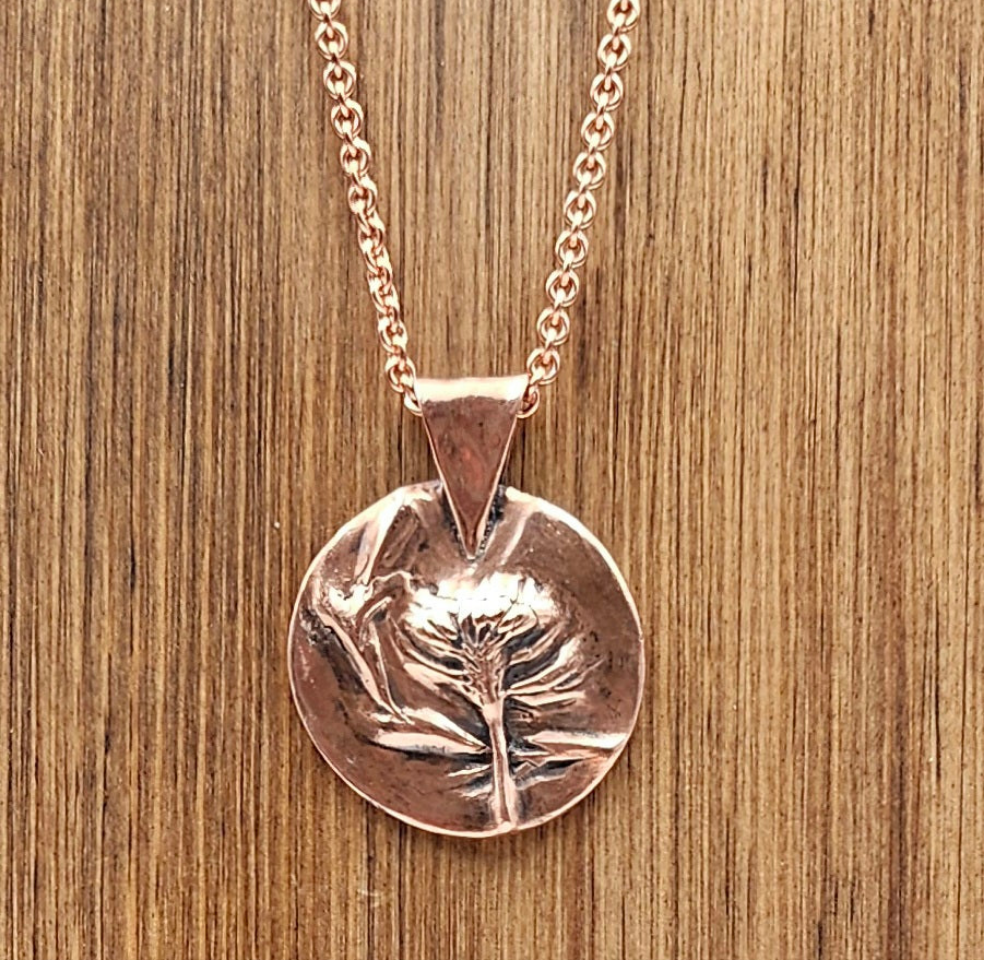 'Clover' Handmade Copper Metal Clay Pendants