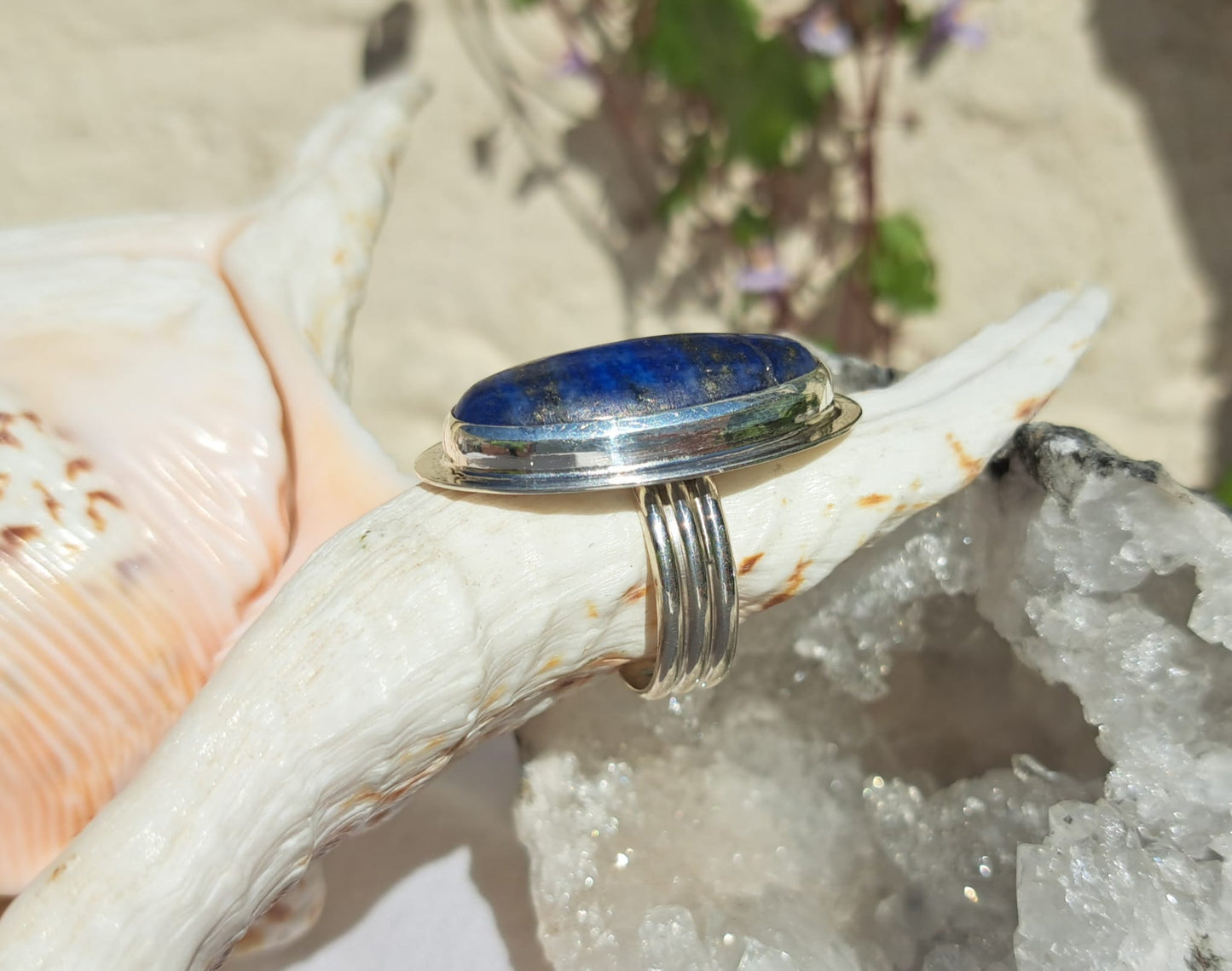 Sterling Silver Lapis Lazuli Statement Ring