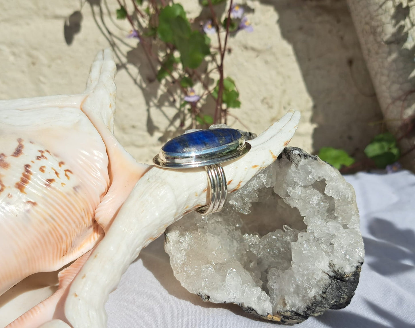 Sterling Silver Lapis Lazuli Statement Ring