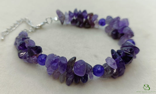 Amethyst Chip Gemstone Bracelet