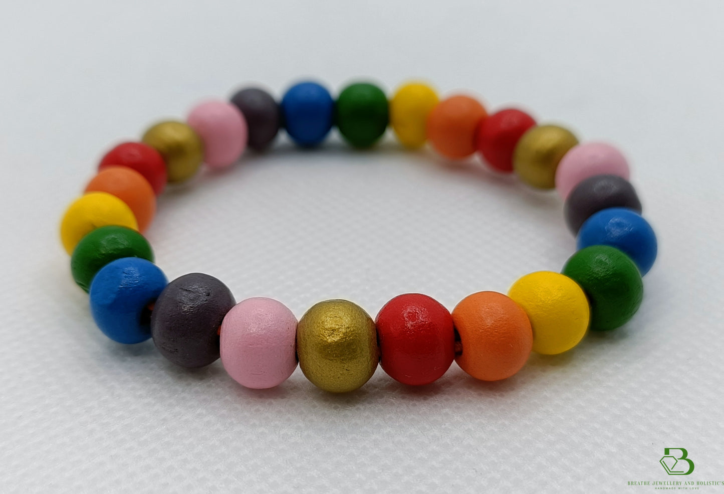 Wooden Rainbow Bracelet