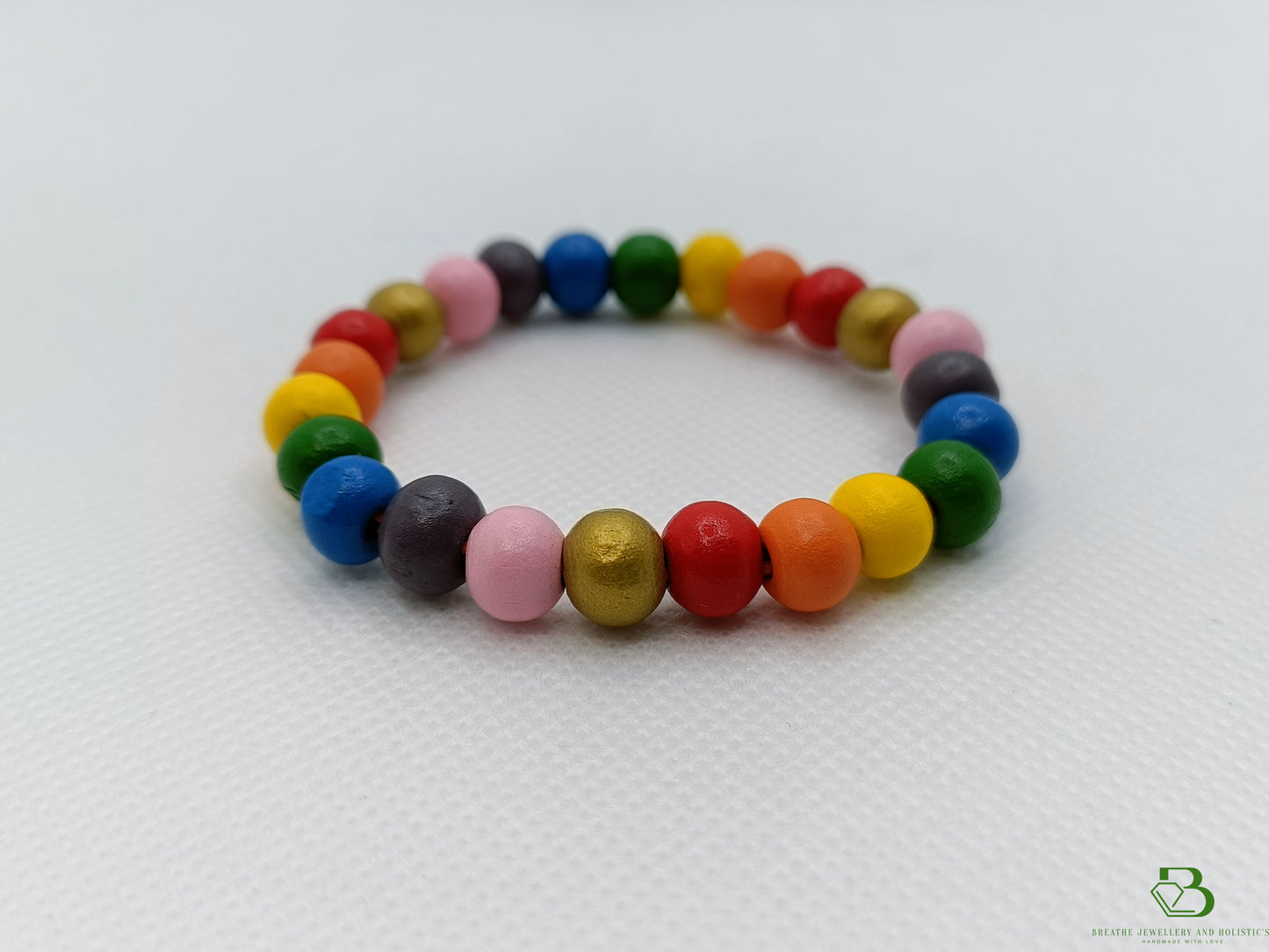 Wooden Rainbow Bracelet