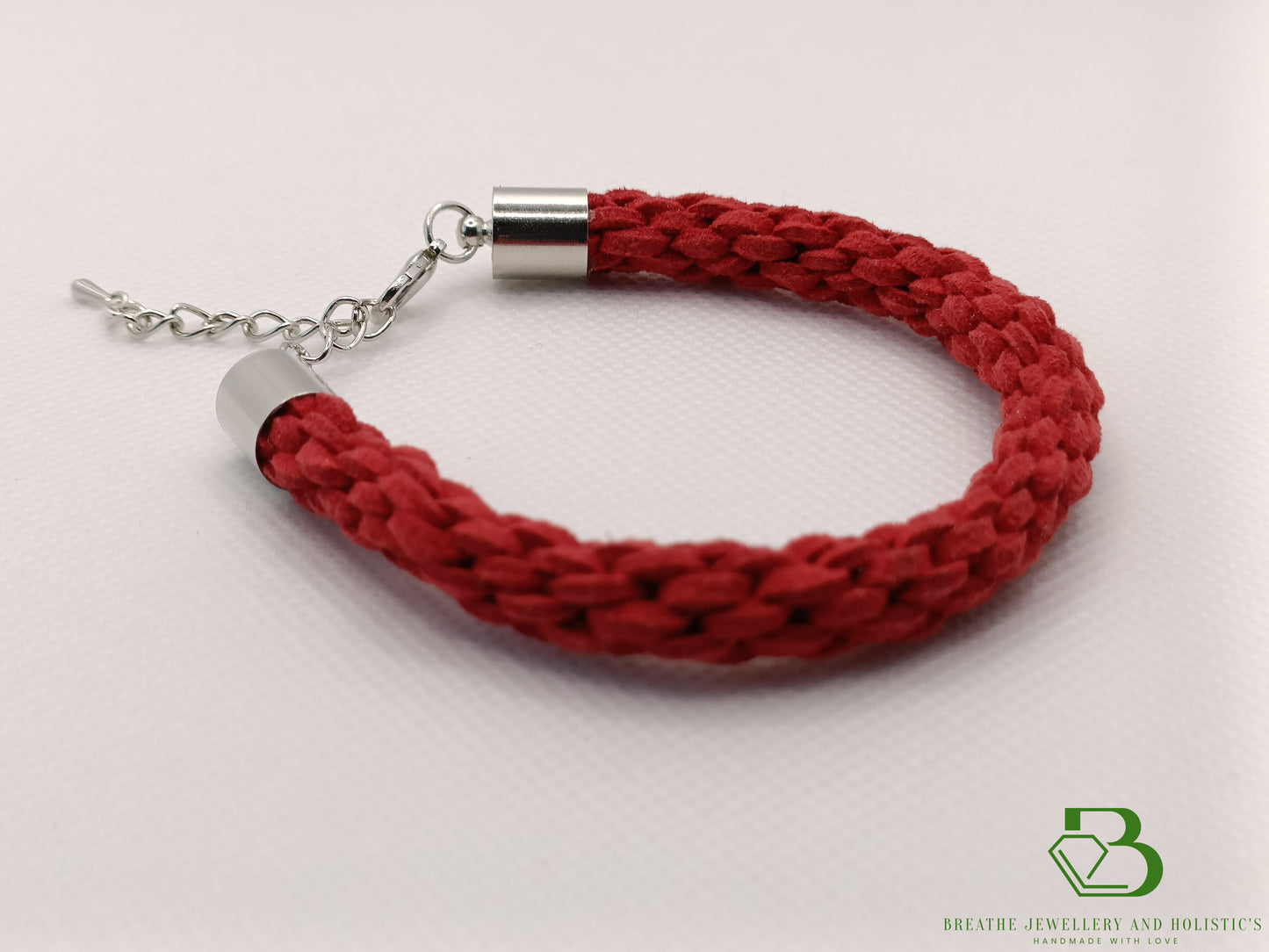 red faux suede bracelets