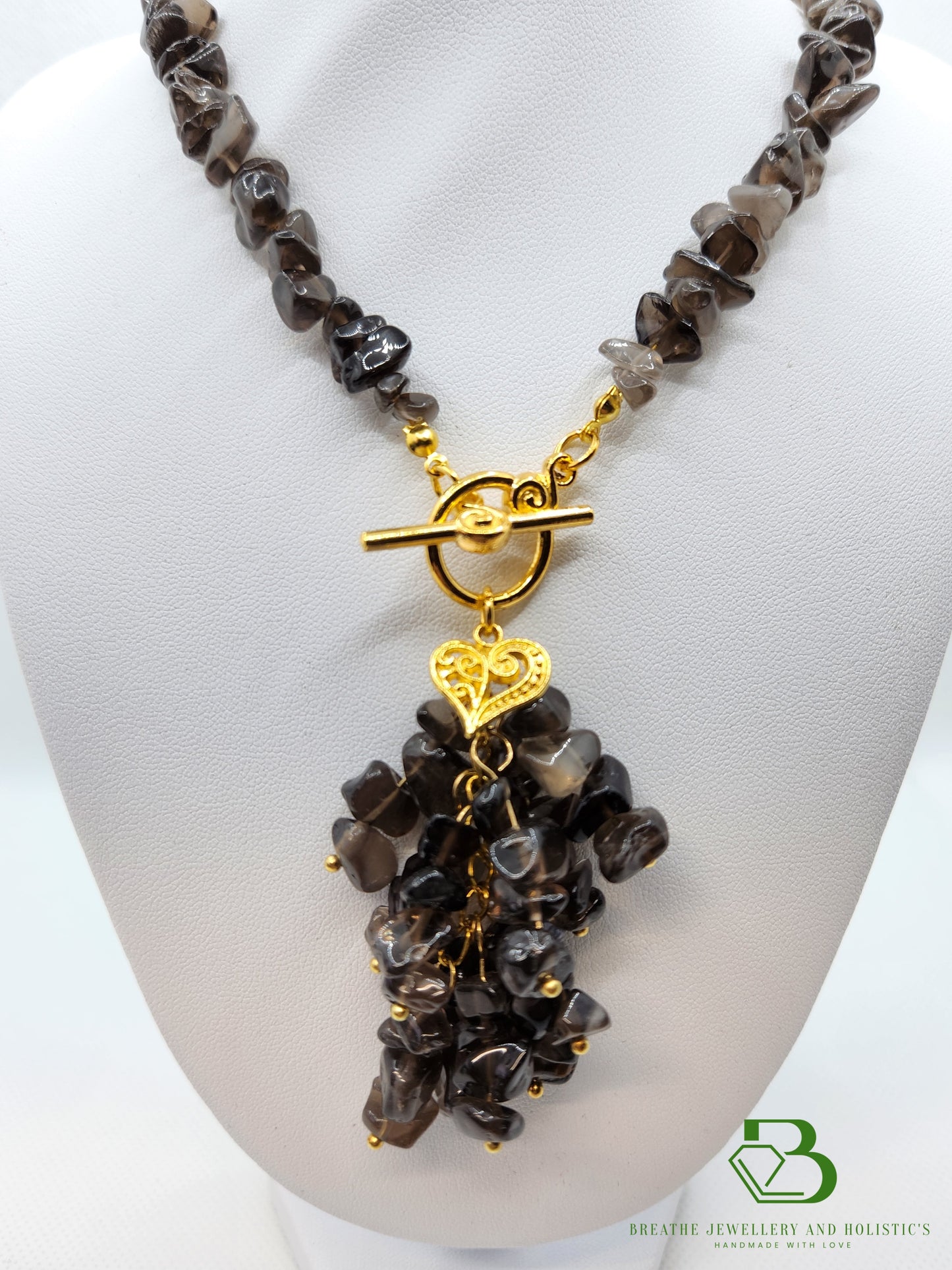 Smoky Quartz Gemstone Chip Necklace