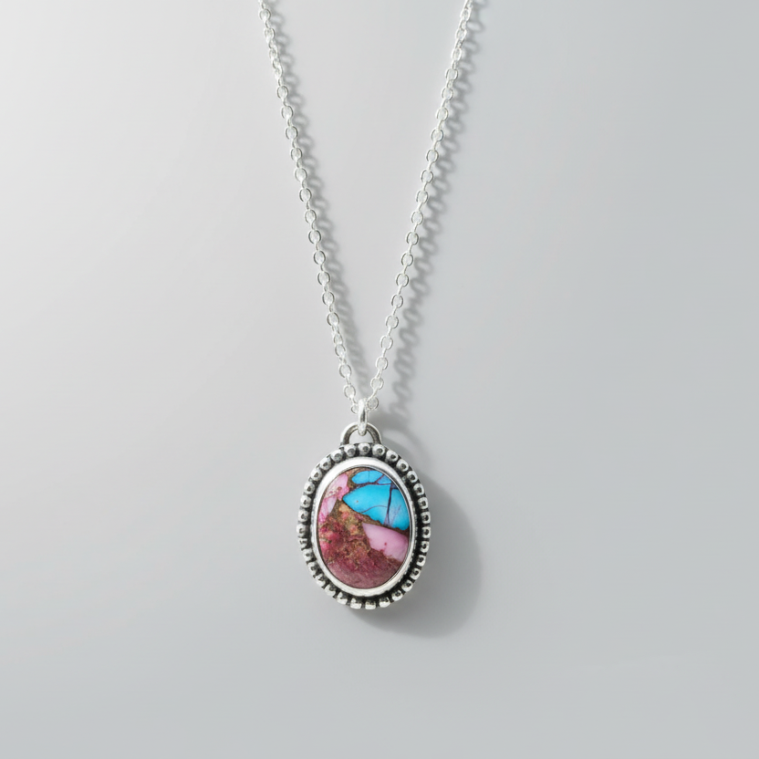 Sterling Silver and Spiny Oyster pendant 