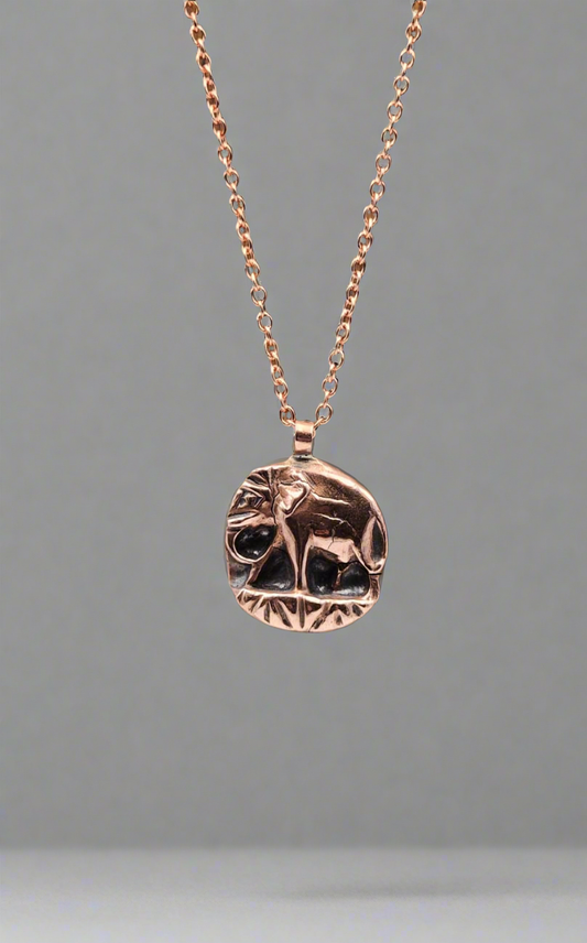 Handmade Copper Indian Elephant Pendant