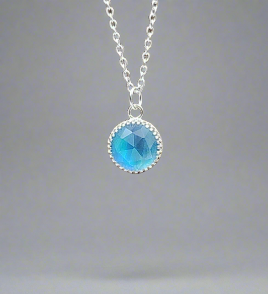 Sterling Silver Aura Opal Pendant