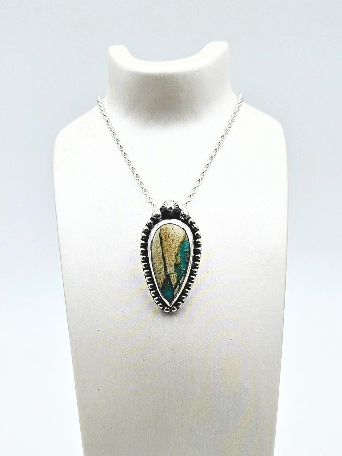 Sterling Silver and Royston Turquoise pendant