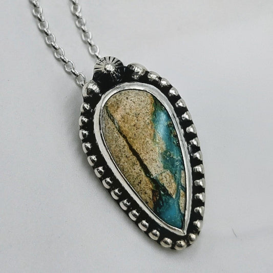 Sterling Silver and Royston Turquoise pendant