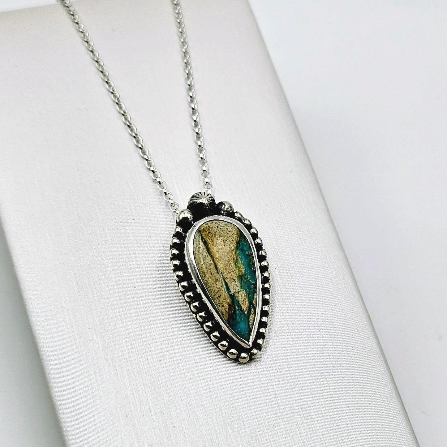 Sterling Silver and Royston Turquoise pendant