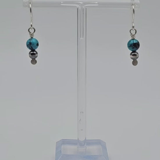  Mexican Turquoise drop earrings