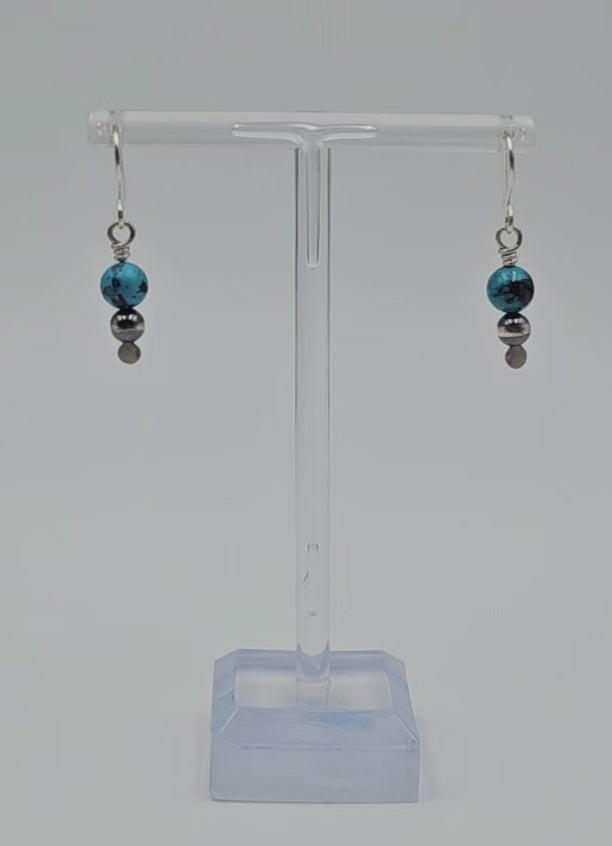  Mexican Turquoise drop earrings