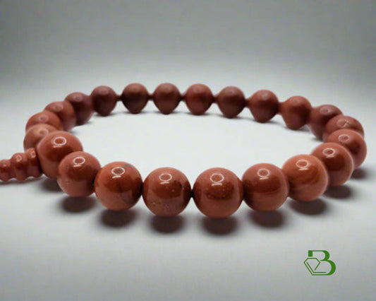 Red Jasper Gemstone Mala Bracelet - Breathe Jewellery and Holistic's
