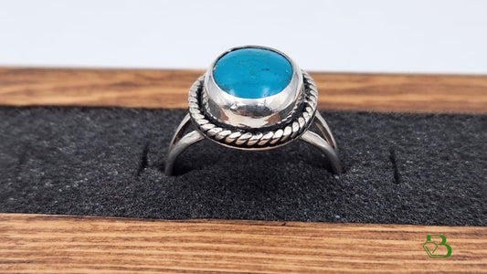 Close Up Image of The Sleeping Beauty Turquoise Ring - Stabilised Turquoise