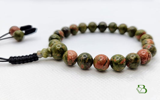 Unakite Gemstone Mala Bracelet - Breathe Jewellery and Holistic's