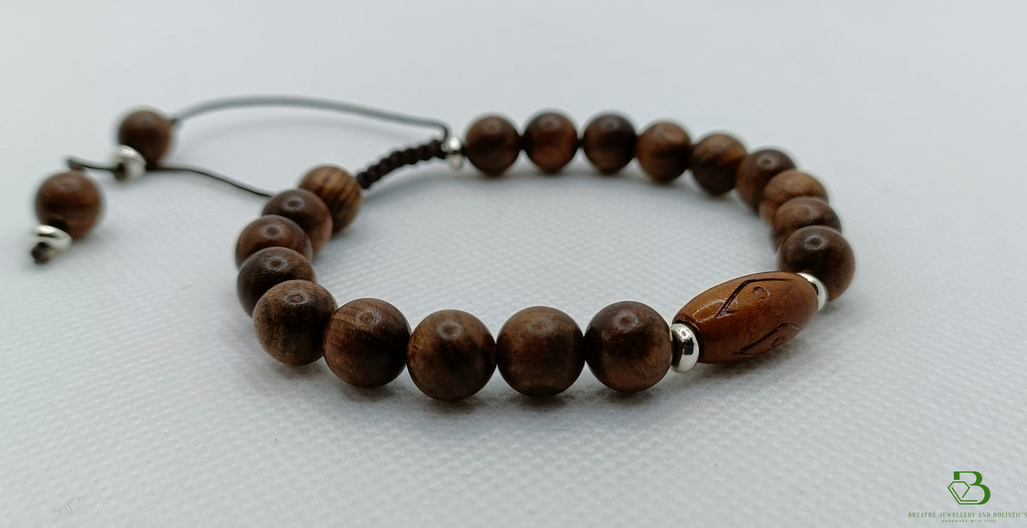 Natural Wooden Bead Bracelets